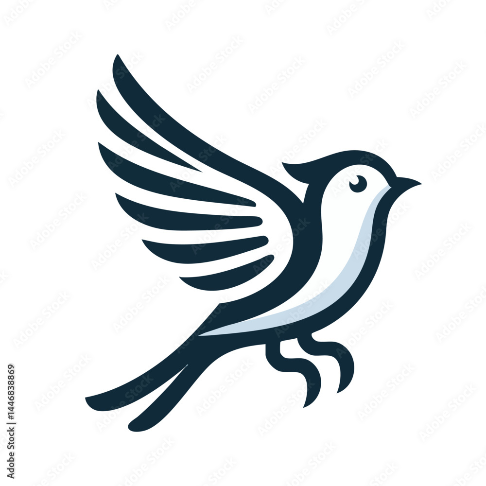 Obraz premium Pigeons Logo Vector Illustration 