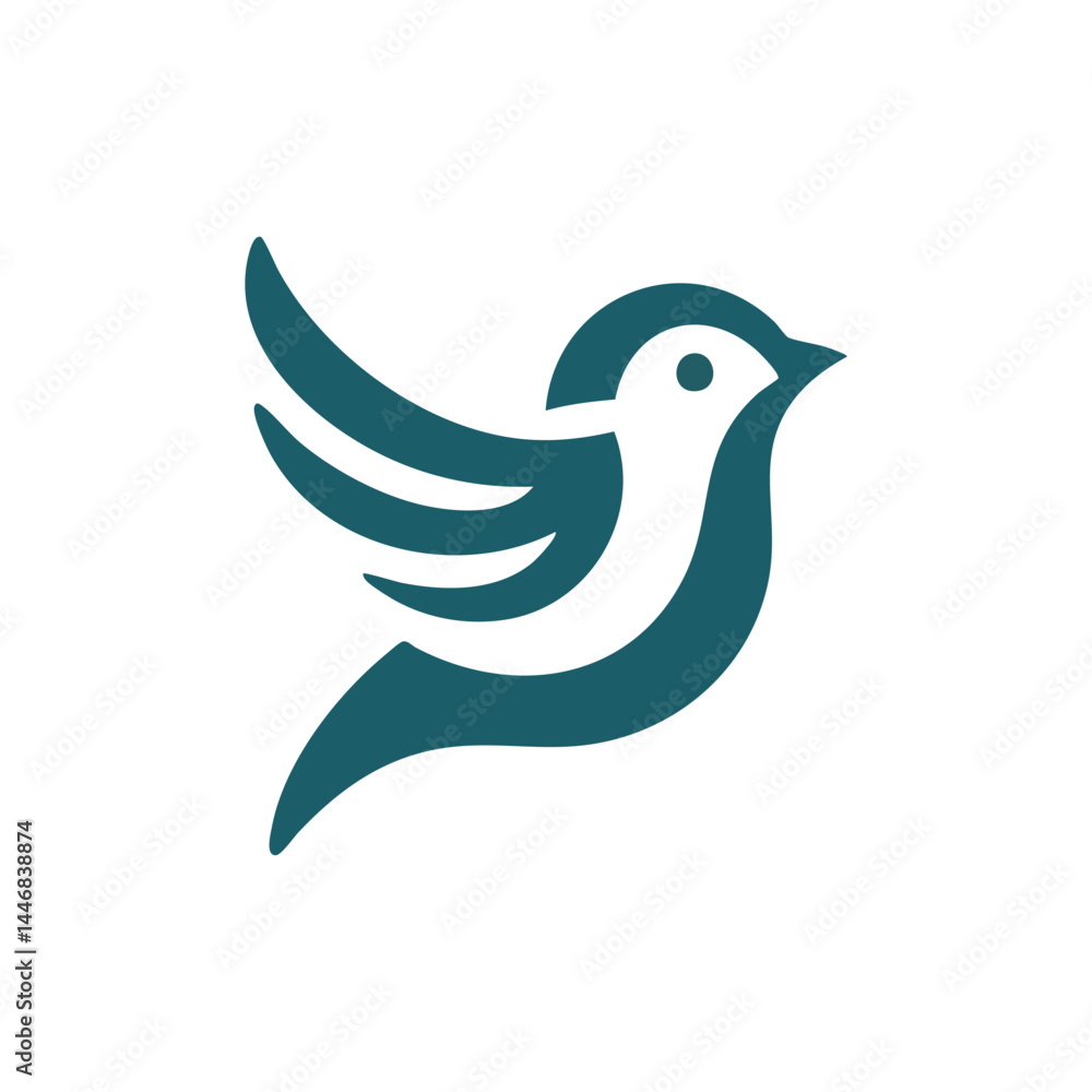 Obraz premium Sparrow Logo Vector Illustration