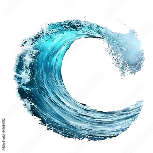 Circular Water Wave Illustration Background Transparent