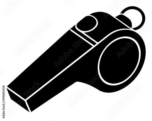 Whistle icon silhouette vector illustration