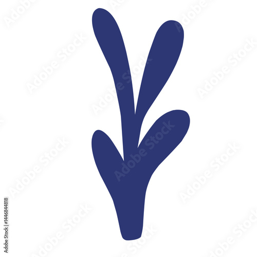 illustration Aquarium seaweed silhouette