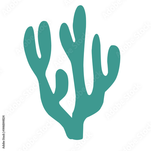 illustration Aquarium seaweed silhouette