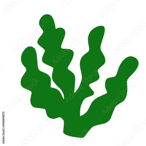 illustration Aquarium seaweed silhouette