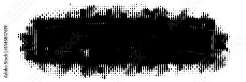 Grunge black textured banner with rough edges