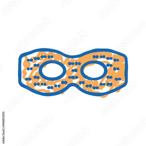 eye mask icon doodle illustration