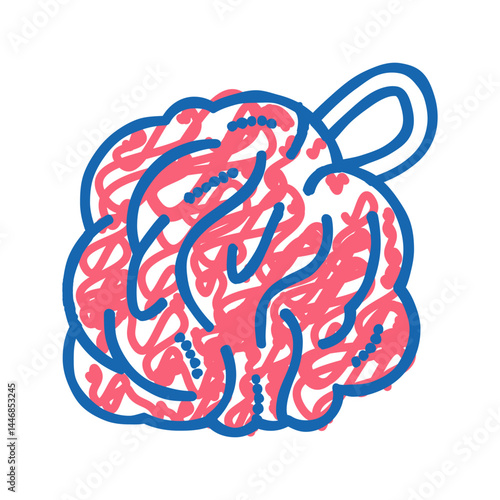 washcloth bath accessory icon doodle illustration