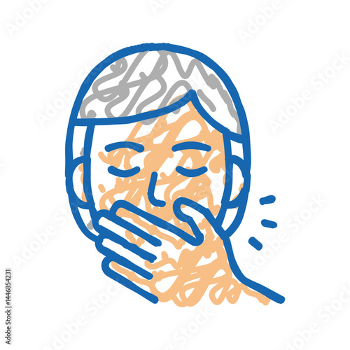shy tooth braces icon doodle illustration
