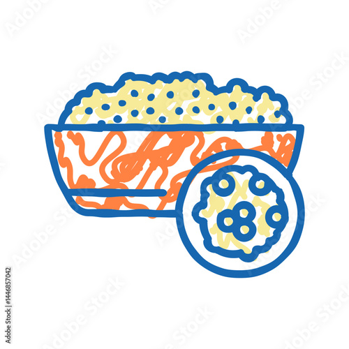 couscous groat icon doodle illustration