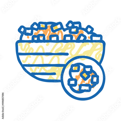 bulgur groat icon doodle illustration