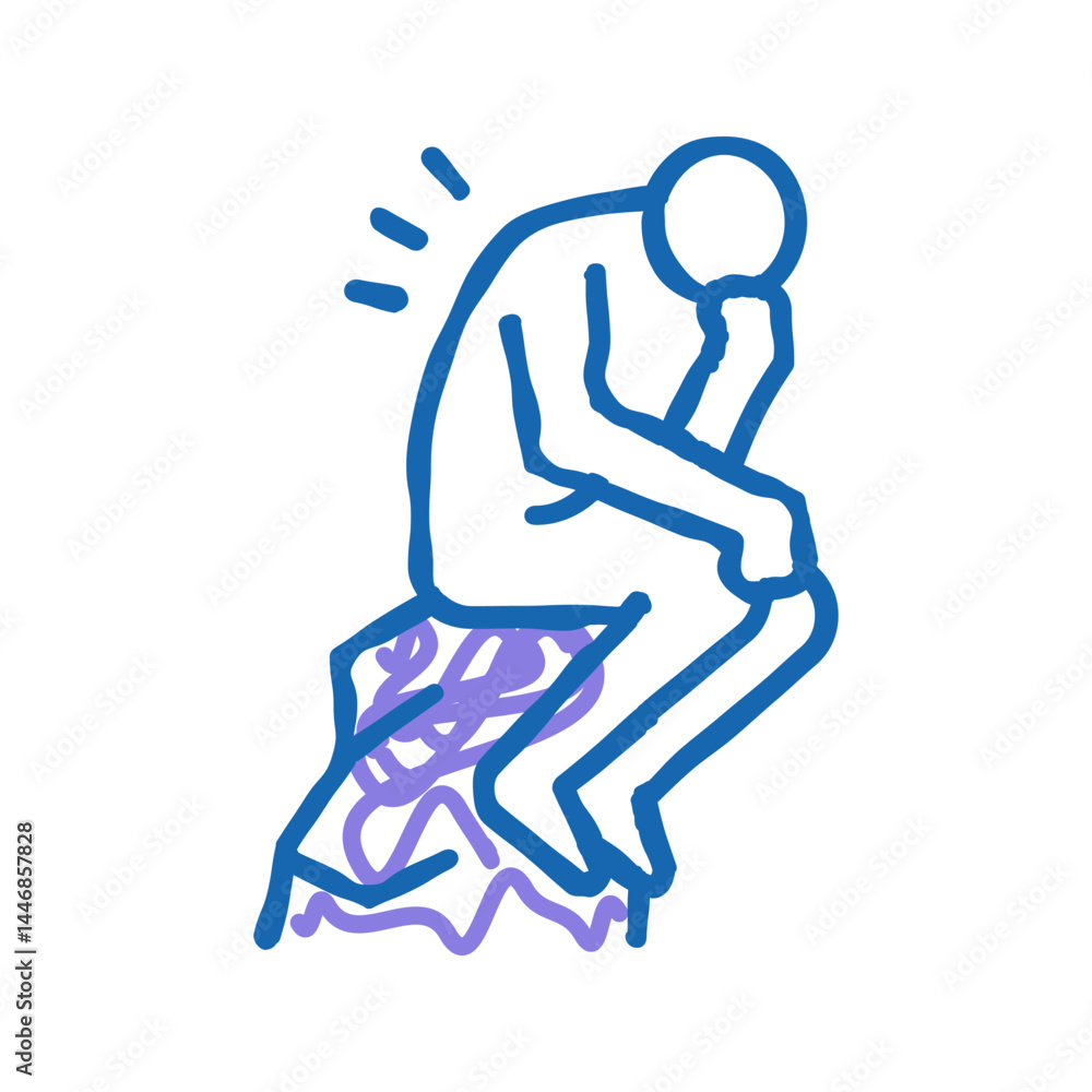 thinker philosophy icon doodle illustration thinker philosophy icon doodle illustration