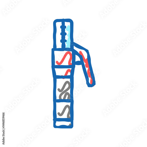 work clamp welding machine icon doodle illustration