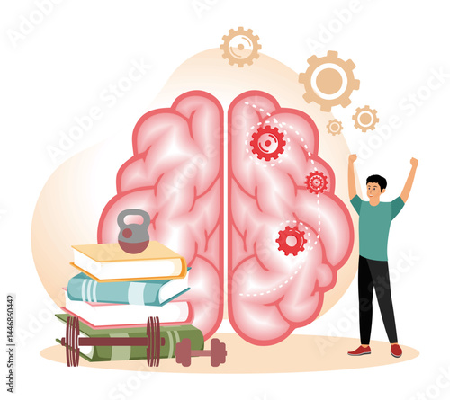 Mind fitness concept. Sharp mind and solving problems power.