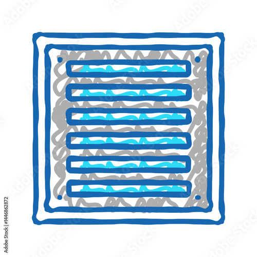 bathroom drainage hole icon doodle illustration