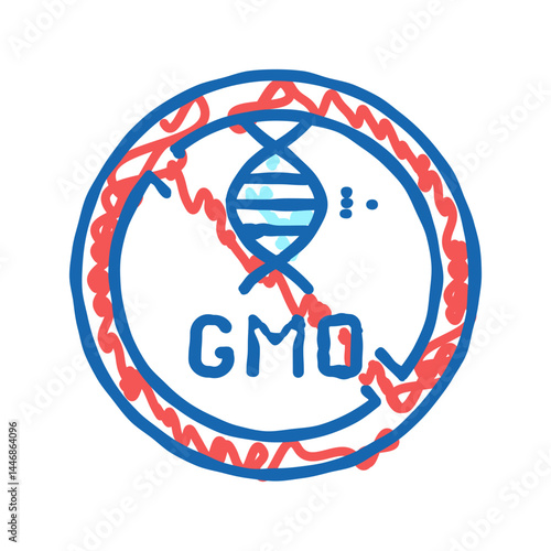 gmo genetic product free icon doodle illustration