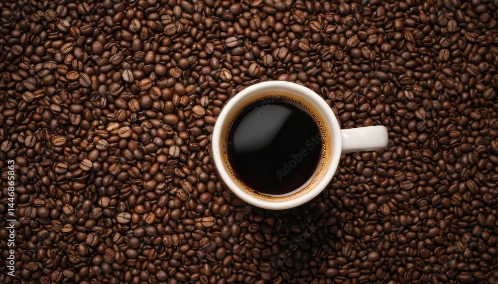 Top view of coffee on beans
1 Top view of coffee on beans
1
