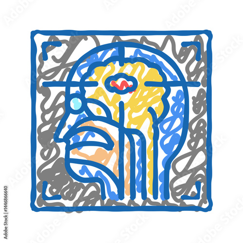 nuclear medicine radiology icon doodle illustration