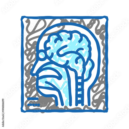 magnetic resonance imaging radiology icon doodle illustration