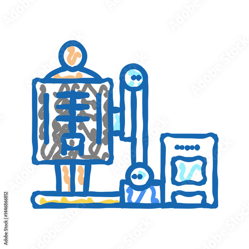 fluoroscopy radiology icon doodle illustration flat