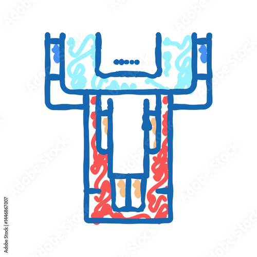 ct scan radiology icon doodle illustration