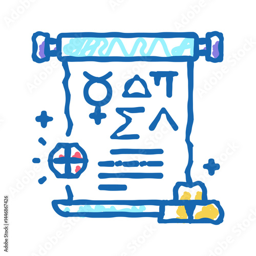 alchemy astrological icon doodle illustration