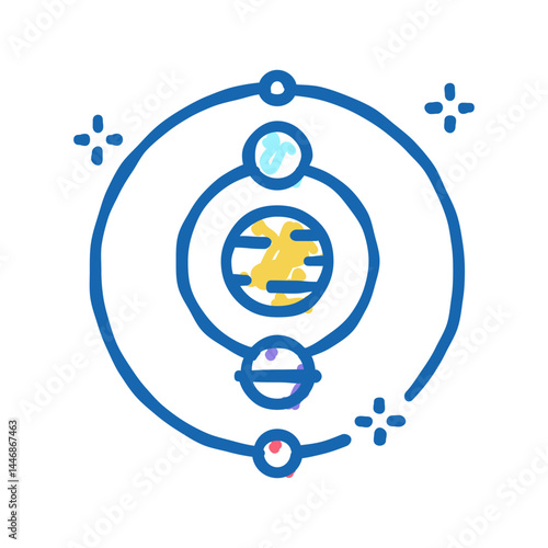 astrology occupation icon doodle illustration