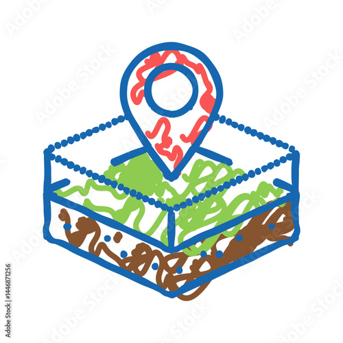territory land icon doodle illustration