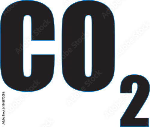 Carbon dioxide chemical Formula vector illustration
