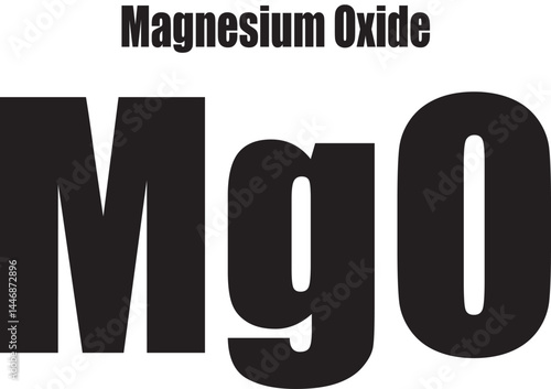 Magnesium oxide chemical Formula vector illustration