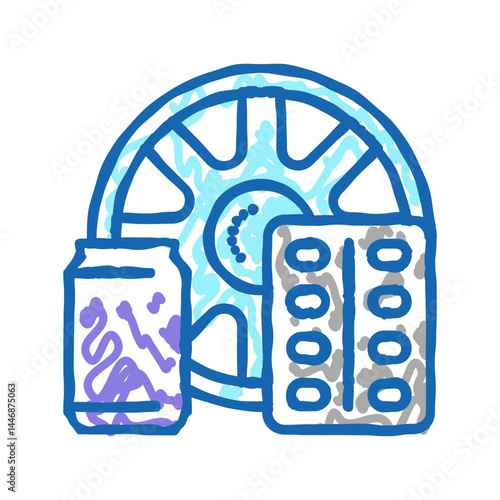 products from aluminium icon doodle illustration
