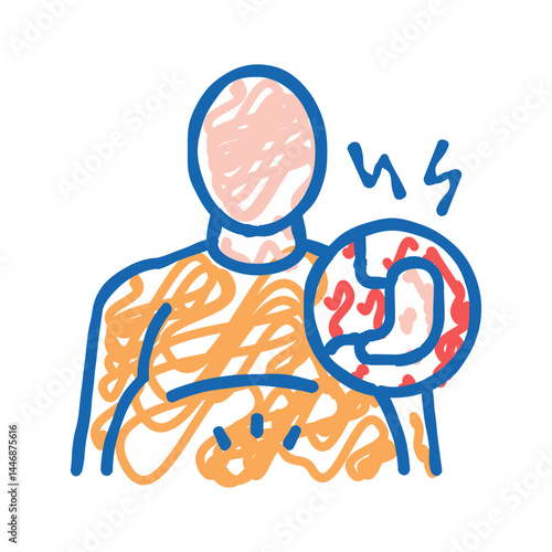 before bariatric icon doodle illustration