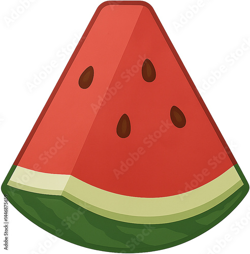 여름 과일 수박 조각 그림 요소