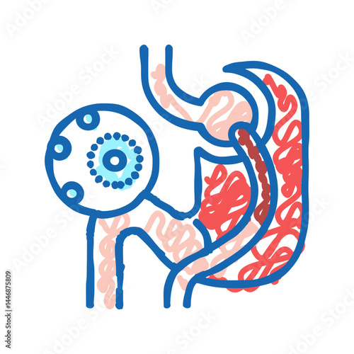 infection bariatric icon doodle illustration