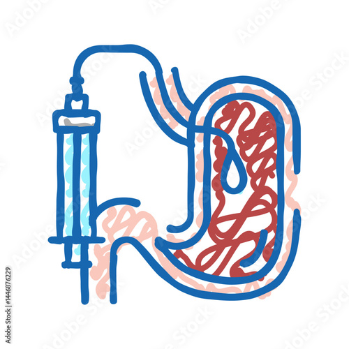 treatment bariatric icon doodle illustration