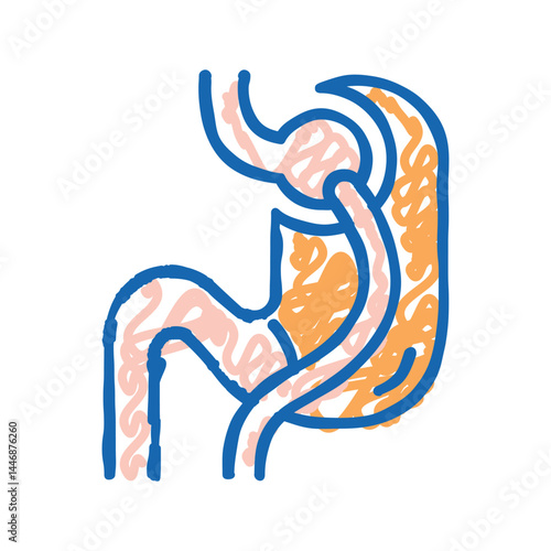 lacing bariatric icon doodle illustration