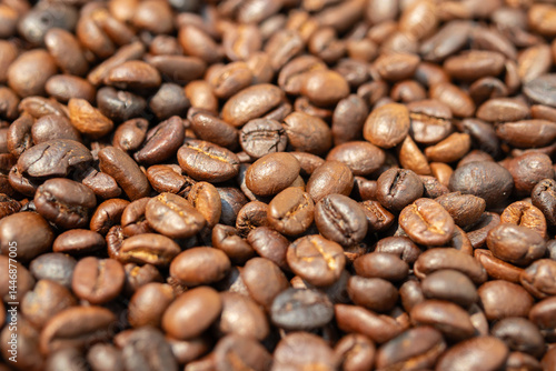 Wallpaper Mural Fresh premium roasted brown Arabica coffee beans background Torontodigital.ca