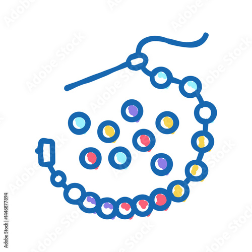 needle bead icon doodle illustration