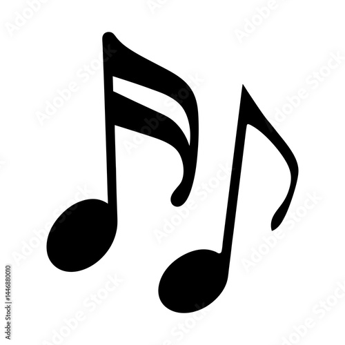 Music notes vector illustration for musical notation sheet music and song writing composition design concept silhouette
