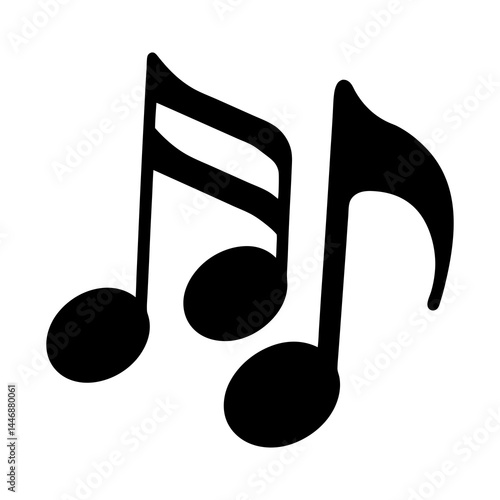 Download royalty free vector music notes clip art illustration for musical composition and sheet music design silhouette