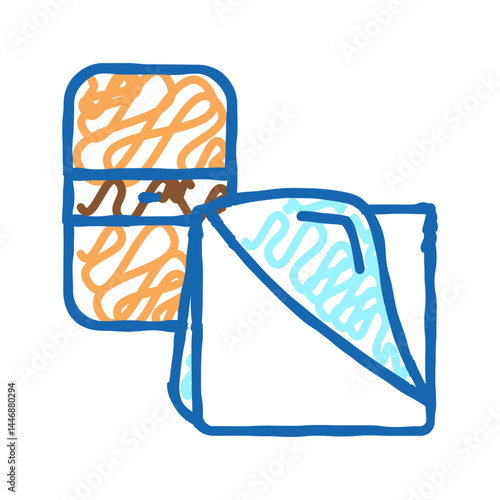 erasers for suede and nubuck icon doodle illustration