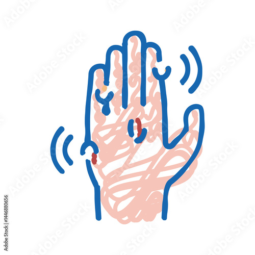 warts disease icon doodle illustration