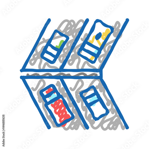 market parking icon doodle illustration