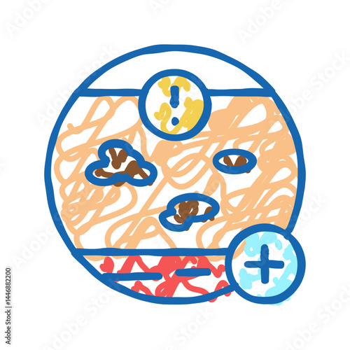 high-risk skin cancer clinic icon doodle illustration