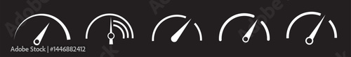 Dashboard speedometer icons set. Tachometer icon isolated. Speedometer, tachometer icon. Speed indicator vector icons 