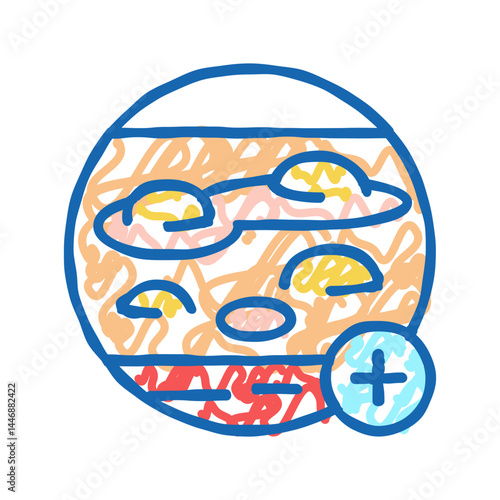 blistering disease clinic icon doodle illustration
