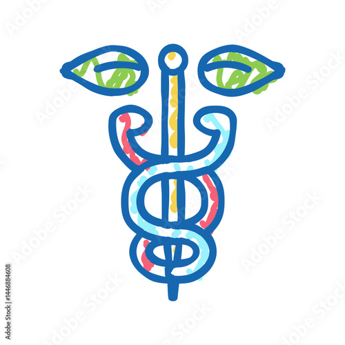 symbol homeopathy icon doodle illustration
