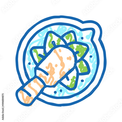 prepare homeopathy medicine icon doodle illustration