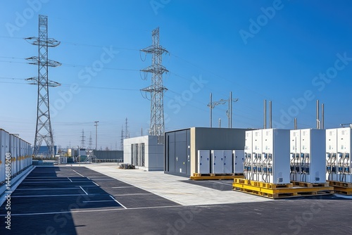 Rooftop solar energy storage system with power lines
