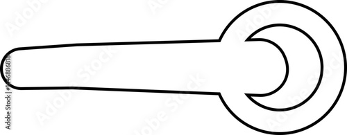 A close-up shot of a door handle icon, Close up of door handle adorning a classic design hinting at timeless elegance and craftsmanship suitable for use in interior design or architecture contexts,