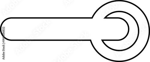 A close-up shot of a door handle icon, Close up of door handle adorning a classic design hinting at timeless elegance and craftsmanship suitable for use in interior design or architecture contexts,