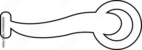 A close-up shot of a door handle icon, Close up of door handle adorning a classic design hinting at timeless elegance and craftsmanship suitable for use in interior design or architecture contexts,